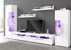OTTO home Lowboard »India,Breite 200 cm, stilvolle Fernsehschrank mit offenen Fächern« TV-Board ohne Beleuchtung, TV-Kommode mit viel Stauraum