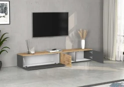 OTTO home Lowboard »ISEO, TV-Kommode,TV-Möbel,TV-Bank, 3 Fächer, Breite 200 cm« 1 Stk. tlg. stehend/hängend, 1 Klappe, 2 Türen, 3 Fächer, Breite 200 cm