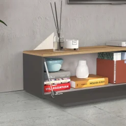 OTTO home Lowboard »ISEO, TV-Kommode,TV-Möbel,TV-Bank, 3 Fächer, Breite 200 cm« 1 Stk. tlg. stehend/hängend, 1 Klappe, 2 Türen, 3 Fächer, Breite 200 cm