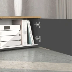 OTTO home Lowboard »ISEO, TV-Kommode,TV-Möbel,TV-Bank, 3 Fächer, Breite 200 cm« 1 Stk. tlg. stehend/hängend, 1 Klappe, 2 Türen, 3 Fächer, Breite 200 cm