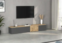 OTTO home Lowboard »ISEO, TV-Kommode,TV-Möbel,TV-Bank, 3 Fächer, Breite 200 cm« 1 Stk. tlg. stehend/hängend, 1 Klappe, 2 Türen, 3 Fächer, Breite 200 cm