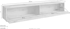OTTO home Lowboard »Kenia« 1 Stk. tlg. 2 Klappen – flexibel hängend oder stehend montierbar