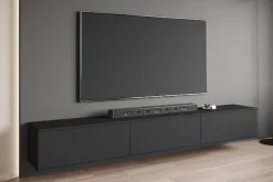 OTTO home Lowboard »Kenia TV-Schrank, 220 cm breit, mit 3 Klappen« 1 Stk. tlg. Stand- oder Hängemontage, stilvolles Design