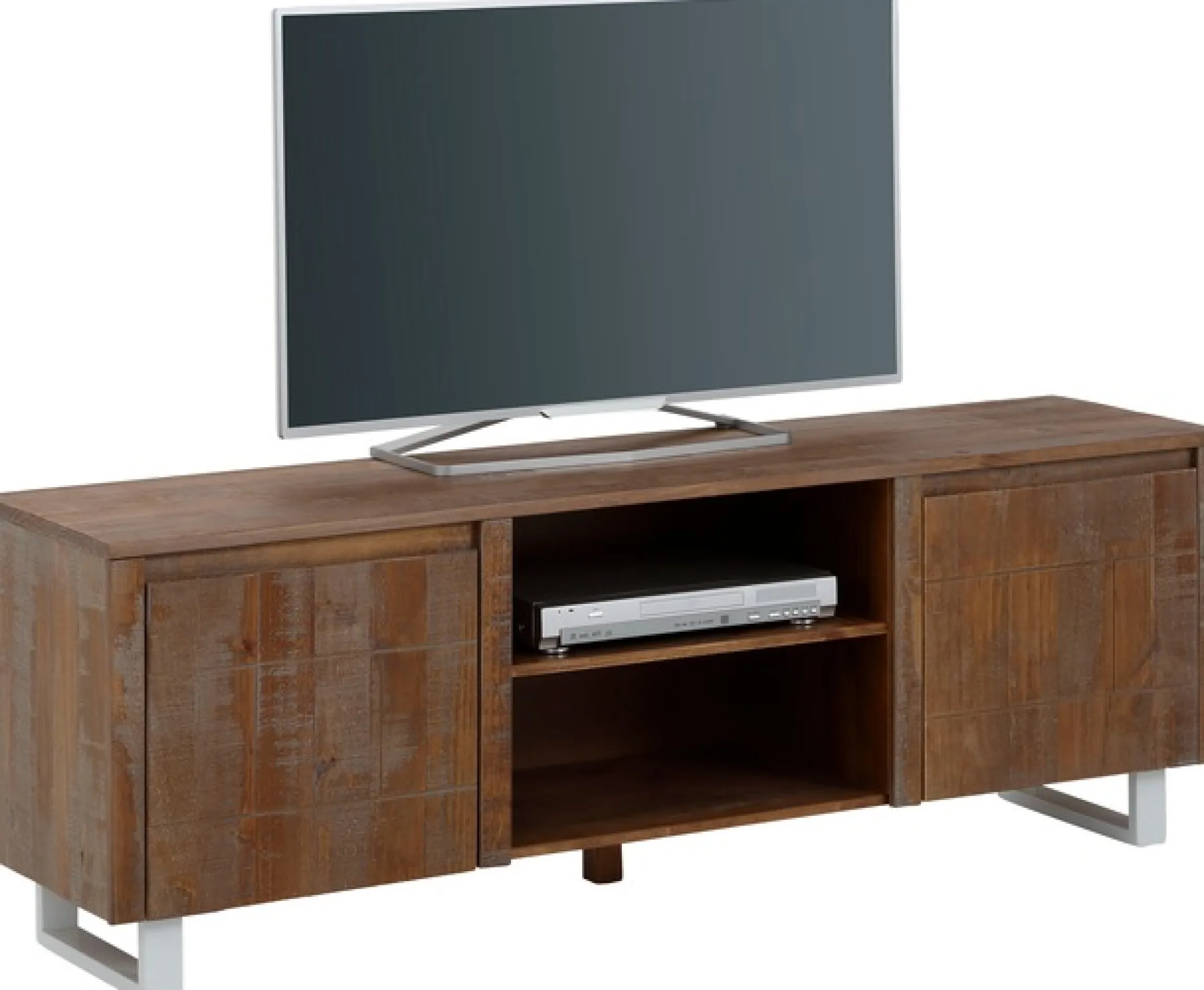 OTTO home Lowboard »Lagos« Kommode aus massivem Kiefernholz, mit weiß lackiertem Beingestell
