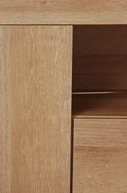 OTTO home Lowboard »Larona, zeitloses TV Board mit 1 Klappe und 2 offenen Fächern« Breite 140 cm, Fernsehbank, viel Stauraum, dekorative Rahmenoptik
