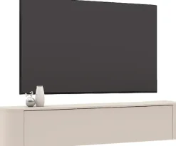 OTTO home Lowboard »Lido, 181 cm breit, 1 Klappe, TV-Schrank, TV-Kommode, Medienboard« Formgebogenes MDF, Stirnseiten Rundung, Push-to-open, hängend/stehend