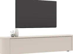 OTTO home Lowboard »Lido, 181 cm breit, 1 Klappe, TV-Schrank, TV-Kommode, Medienboard« Formgebogenes MDF, Stirnseiten Rundung, Push-to-open, hängend/stehend