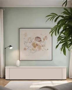 OTTO home Lowboard »Lido, 181 cm breit, 1 Klappe, TV-Schrank, TV-Kommode, Medienboard« Formgebogenes MDF, Stirnseiten Rundung, Push-to-open, hängend/stehend
