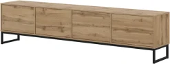 OTTO home Lowboard »Loft, Breite 208,5 cm, TV-Board mit 4 Klappen, Metallkufen« TV-Kommode mit viel Stauraum, push-to-open-Funktion