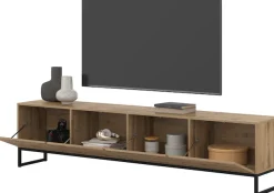 OTTO home Lowboard »Loft, Breite 208,5 cm, TV-Board mit 4 Klappen, Metallkufen« TV-Kommode mit viel Stauraum, push-to-open-Funktion