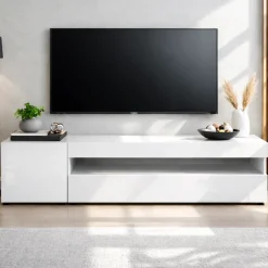 OTTO home Lowboard »LORENZO 1, TV-Board, TV-Kommode, TV-Schrank, TV-Unterschrank, TV-Möbel« Modernes lackiertes Hochglanz TV-Board, grifflos, Breite 155 cm
