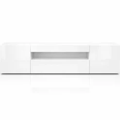 OTTO home Lowboard »LORENZO 2, TV-Board, TV-Kommode, TV-Schrank, TV-Unterschrank, TV-Möbel« Modernes lackiertes Hochglanz TV-Board, grifflos, Breite 200 cm