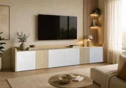 OTTO home Lowboard »Lowboard ALTEA,Lowboard,TV-Kommode,TV-Möbel,TV-Bank« 1 Stk. tlg. Mit 6 Drehtüren, 4 Innenfächer, B.220 cm