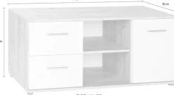OTTO home Lowboard »Lowboard »Riekke«« 1 Stk. tlg. 2 Schubkästen, 1 Drehtür, 2 offene Fächer