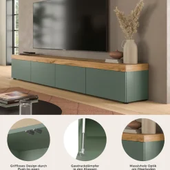 OTTO home Lowboard »MAMBO, TOPSELLER!, Breite 200 cm, 4 Klappen, 4 Fächer« 1 Stk. tlg. Lowboard, TV Unterschrank, Tv-Schrank, Wohnzimmer