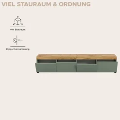 OTTO home Lowboard »MAMBO, TOPSELLER!, Breite 200 cm, 4 Klappen, 4 Fächer« 1 Stk. tlg. Lowboard, TV Unterschrank, Tv-Schrank, Wohnzimmer