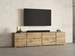 OTTO home Lowboard »Metric,Breite 195cm, grifflose Lowboard 2Klappen/2Schubkästen/2Tür« TV-Schrank mit viel Stauraum, TV-Board