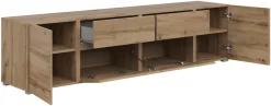 OTTO home Lowboard »Metric,Breite 195cm, grifflose Lowboard 2Klappen/2Schubkästen/2Tür« TV-Schrank mit viel Stauraum, TV-Board