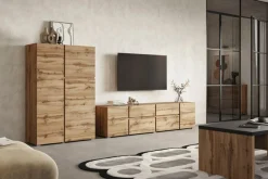 OTTO home Lowboard »Metric,Breite 195cm, grifflose Lowboard 2Klappen/2Schubkästen/2Tür« TV-Schrank mit viel Stauraum, TV-Board