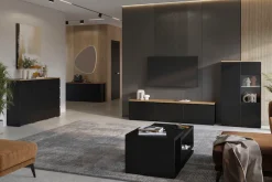 OTTO home Lowboard »Modo, Breite 200 cm, moderne grifflose TV-Kommode 3 Klappen« TV-Kommode mit viel Stauraum, TV-Bank