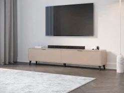 OTTO home Lowboard »OSLO – Modernes TV-Möbel mit praktischen Griffen und hohen Füßen« Großzügiger Stauraum mit geschlossenen Fächern für mehr Ordnung