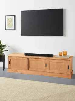 OTTO home Lowboard »Schröder« Kommode mit 3 Schiebetüren, aus massivem Kiefernholz