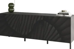 OTTO home Lowboard »Snake, TV-Möbel, TV-Schrank, Media-Board, Breite 181 cm, viel Stauraum« mit Siebdruck-Front, 3 Türen, bodenstehend, stilvoll & funktional