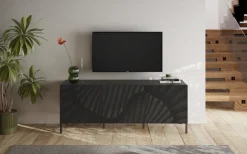OTTO home Lowboard »Snake, TV-Möbel, TV-Schrank, Media-Board, Breite 181 cm, viel Stauraum« mit Siebdruck-Front, 3 Türen, bodenstehend, stilvoll & funktional