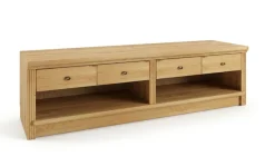 OTTO home Lowboard »Soeren TV-Kommode« B/T/H: 158/45/45 cm,aus massiver Kiefer, mit 2 Schubladen, FSC®-zertifiziert