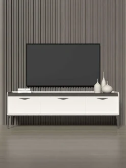 OTTO home Lowboard »Sofy TV-Lowboard, TV-Kommode, TV-Schrank, TV-Unterschrank, TV-Möbel« UV lackiert, Soft Close Funktion, Metallgestell in Anthrazit Dekor