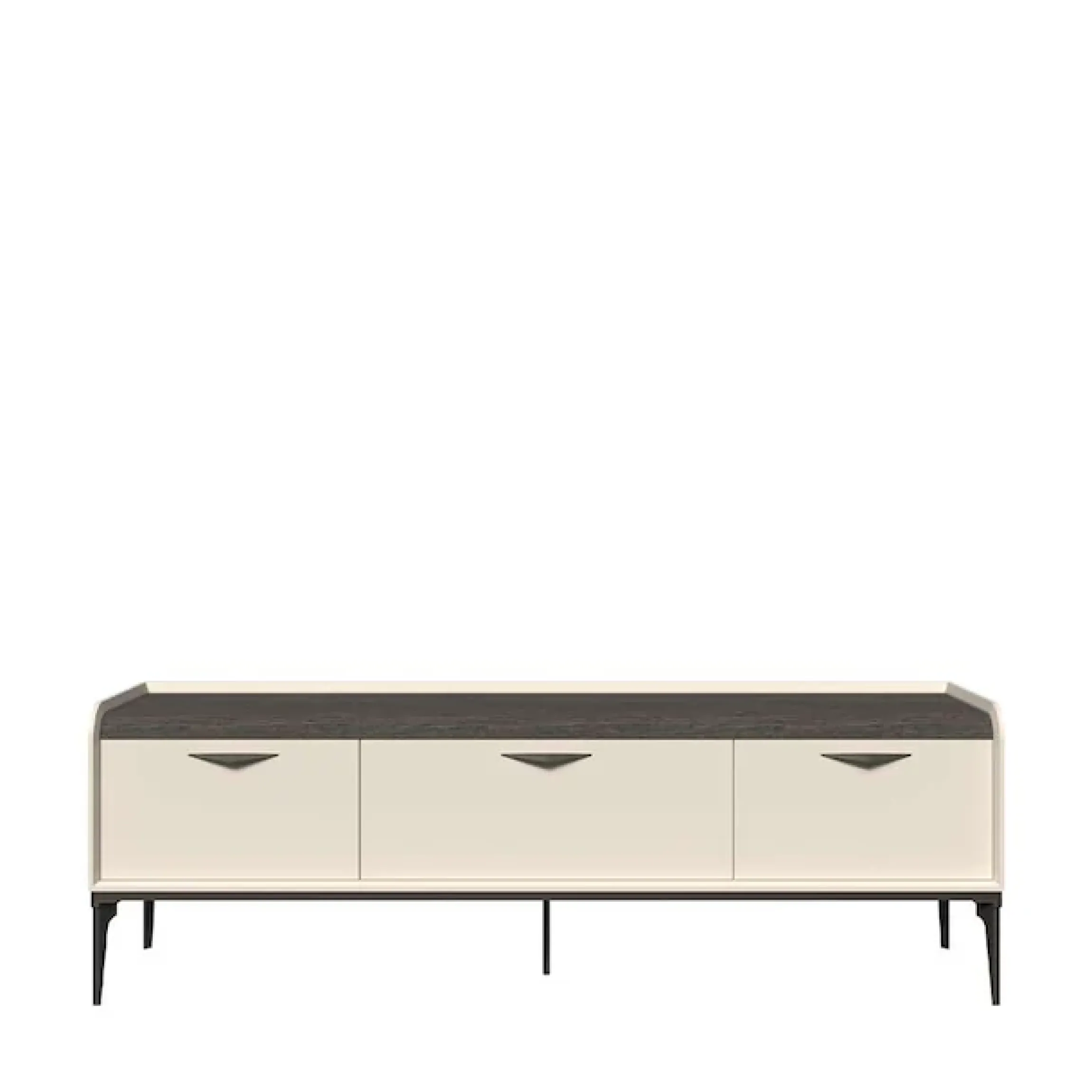 OTTO home Lowboard »Sofy TV-Lowboard, TV-Kommode, TV-Schrank, TV-Unterschrank, TV-Möbel« UV lackiert, Soft Close Funktion, Metallgestell in Anthrazit Dekor
