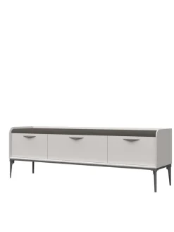 OTTO home Lowboard »Sofy TV-Lowboard, TV-Kommode, TV-Schrank, TV-Unterschrank, TV-Möbel« UV lackiert, Soft Close Funktion, Metallgestell in Anthrazit Dekor