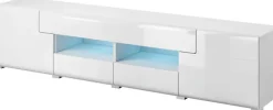 OTTO home Lowboard »Toledo,Breite 209cm, trendige TV-Schrank mit dekorative Fräsungen« TV-Board ohne Beleuchtung, TV-Kommode mit viel Stauraum