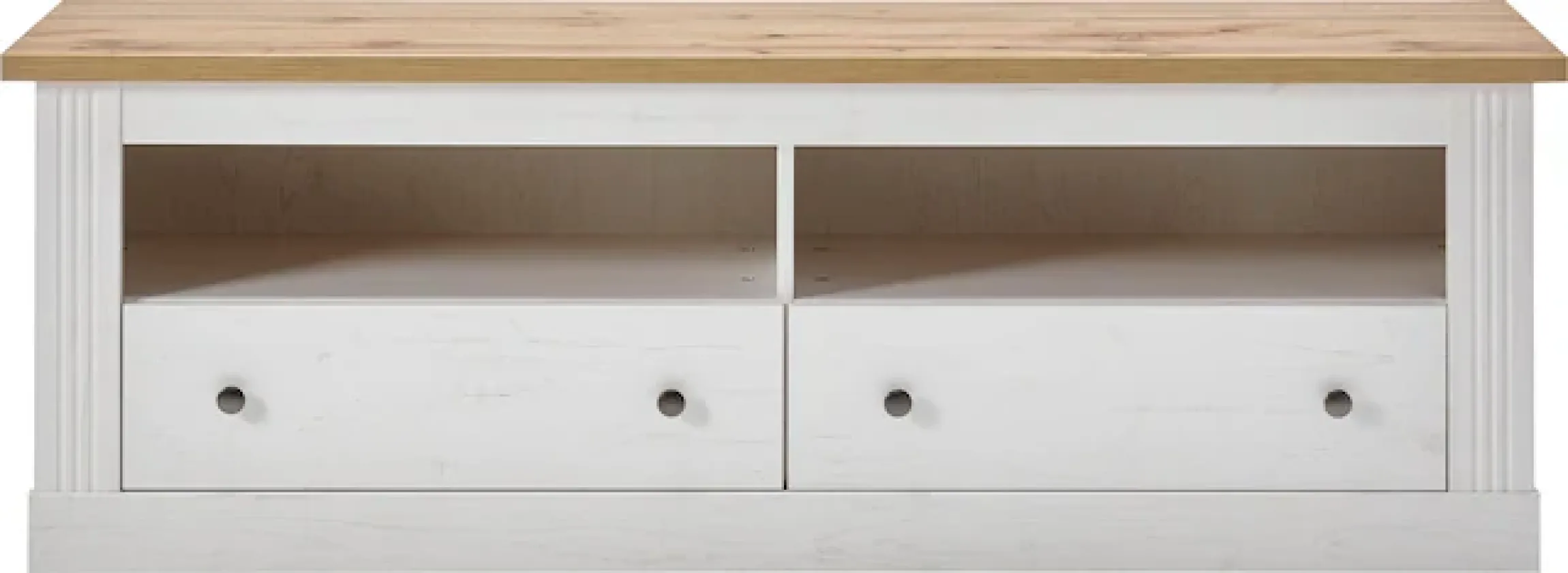 OTTO home Lowboard »Westminster, TV-Unterteil im Landhausstil, Kommode, TV-Schrank« Metallgriffe, viel Stauraum, in 2 Farben & drei Größen erhältlich