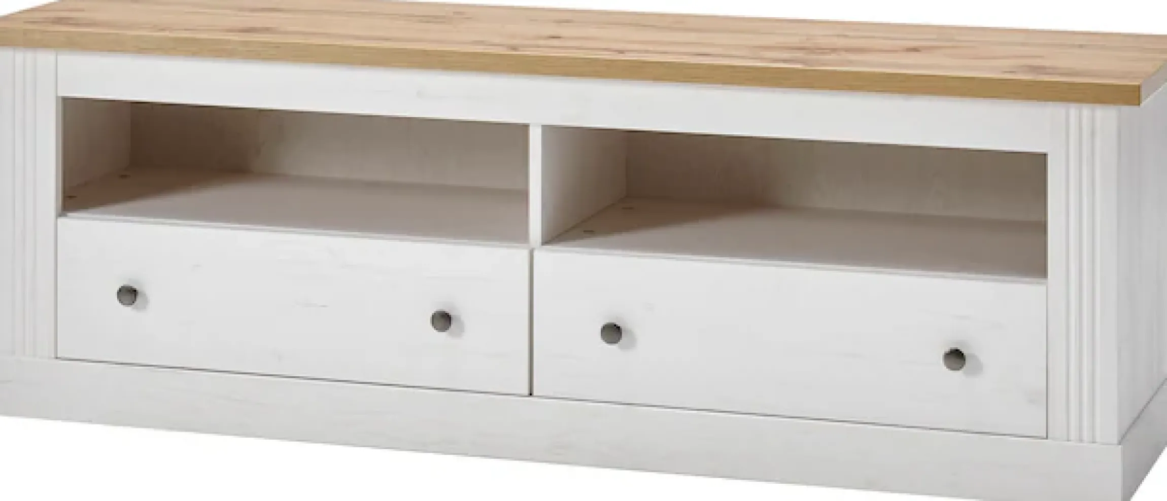OTTO home Lowboard »Westminster, TV-Unterteil im Landhausstil, Kommode, TV-Schrank« Metallgriffe, viel Stauraum, in 2 Farben & drei Größen erhältlich