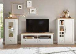 OTTO home Lowboard »Westminster, TV-Unterteil im Landhausstil, Kommode, TV-Schrank« Metallgriffe, viel Stauraum, in 2 Farben & drei Größen erhältlich