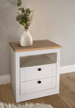 OTTO home Nachtkonsole »2er Set Büsum Nachtschrank Beistellschrank« Spar-Set, 2 Schränke im Lieferumfang,Nachttisch im Landhaus Design mit 2 Schubladen Bestseller