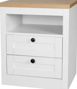 OTTO home Nachtkonsole »2er Set Büsum Nachtschrank Beistellschrank« Spar-Set, 2 Schränke im Lieferumfang,Nachttisch im Landhaus Design mit 2 Schubladen Bestseller