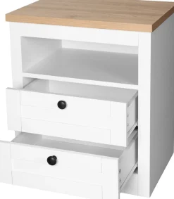OTTO home Nachtkonsole »2er Set Büsum Nachtschrank Beistellschrank« Spar-Set, 2 Schränke im Lieferumfang,Nachttisch im Landhaus Design mit 2 Schubladen Bestseller