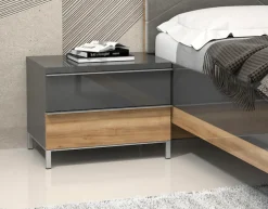 OTTO home Nachtkonsole »Onyx, Nachttisch mit 2 oder 3 Schubladen, UV Lackierung Hochglanz« mit Soft-Close-Funktion, Maße (B/T/H) 56/41/43 oder 59cm
