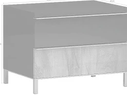 OTTO home Nachtkonsole »Onyx, Nachttisch mit 2 oder 3 Schubladen, UV Lackierung Hochglanz« mit Soft-Close-Funktion, Maße (B/T/H) 56/41/43 oder 59cm