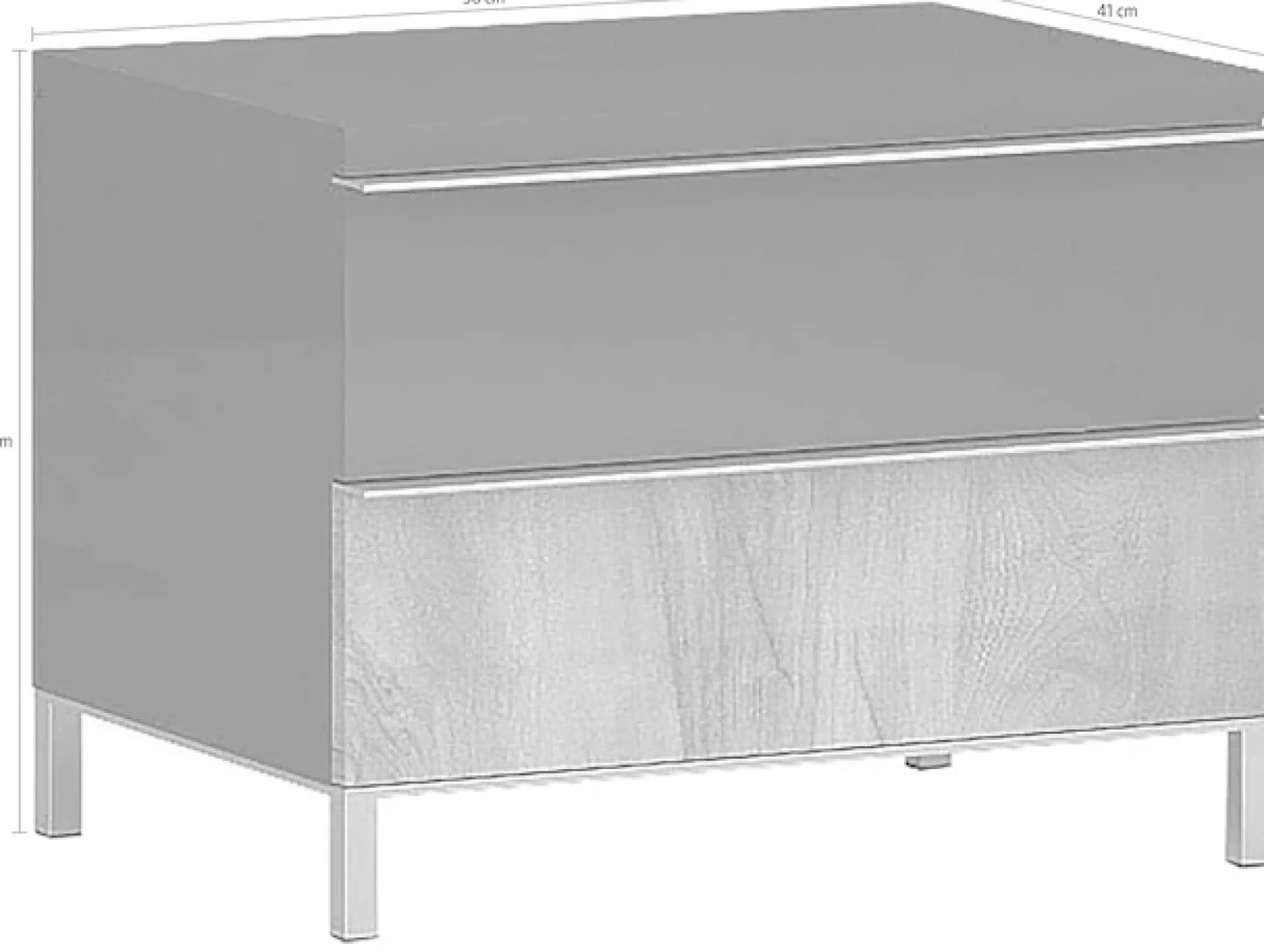 OTTO home Nachtkonsole »Onyx, Nachttisch mit 2 oder 3 Schubladen, UV Lackierung Hochglanz« mit Soft-Close-Funktion, Maße (B/T/H) 56/41/43 oder 59cm