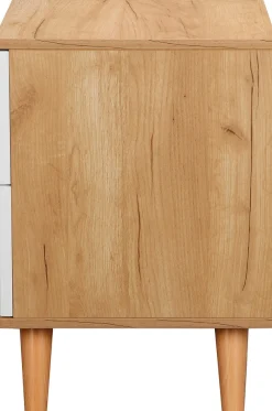 OTTO home Nachtschrank »Lund Nachttisch Beistellschrank Kommode mit Hochglanzfronten« Nachtkommode mit 2 Schubladen Bestseller im skandinavischem Design