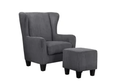 OTTO home Ohrensessel »CHILLY, Cord-Bezug, Sessel mit Hocker« Set, bestehend aus Sessel und Hocker, 2 Stk. tlg. Unser Dauertiefpreis