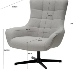 OTTO home Ohrensessel »LEMOORE - OTTO. Verlässliche Qualität.« Relaxsessel, TV-Sessel, 360° Grad drehbar, Feinstruktur