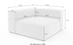 OTTO home Ottomane »HAILY links/rechts bestellbar, Loungemöbel, Maße B/T/H: 130/130/72 cm« als Modul oder separat verwendbar, für individuelle Zusammenstellung