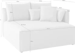 OTTO home Ottomane »Nöre« kurzes Lounge-Modul - zum Zusammenstellen, Breite 138 cm, Tiefe 128 cm