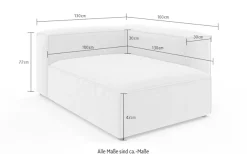 OTTO home Ottomane »XL HAILY links/rechts bestellbar, extra tief, Maße B/T/H: 130/160/72cm« als Modul oder separat verwendbar, für individuelle Zusammenstellung