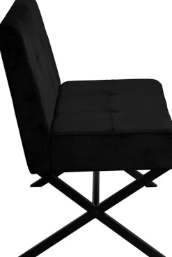 OTTO home Polsterbank »Narzisse« Esszimmerbank, Bank, Sitzbank,X-Gestell aus schwarzen Metall, pflegeleichter Samtvelours, 140 cm