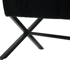OTTO home Polsterbank »Narzisse« Esszimmerbank, Bank, Sitzbank,X-Gestell aus schwarzen Metall, pflegeleichter Samtvelours, 140 cm